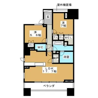 シティテラス名古屋代官町【5階】の間取り
