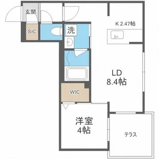 S-RESIDENCE琴似2【1階】の間取り