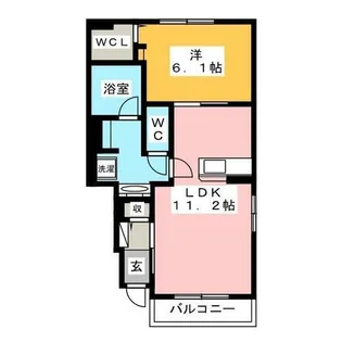 プラネット デュア【1階】の間取り