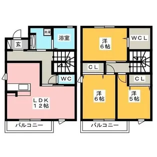 オレンジガーデン B棟【1階】の間取り