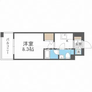 プラウドフラット新大阪【13階】の間取り