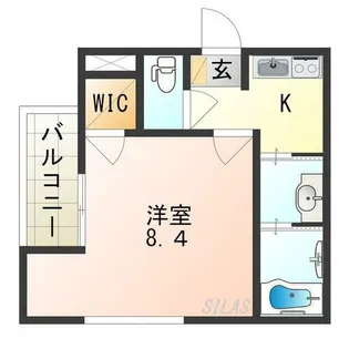フジパレス遠里小野Ⅲ番館【1階】の間取り