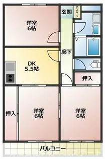 フレッド滝野【3階】の間取り