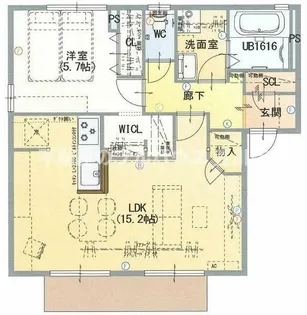 ディアスいなり A棟【1階】の間取り