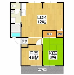 ベルメゾン・ヨシダ【2階】の間取り