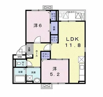トゥージュールアンサンブルⅡ【3階】の間取り