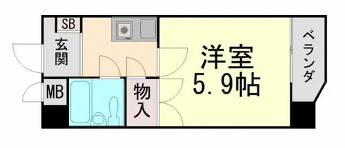 ライオンズマンション六甲道【3階】の間取り