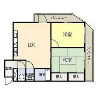 ルポゼ御勝山【5階】の間取り