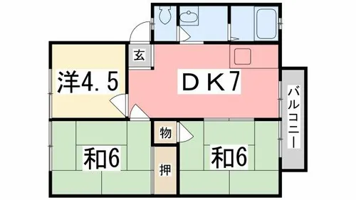 グリーンハイツ田寺【207号室】の間取り