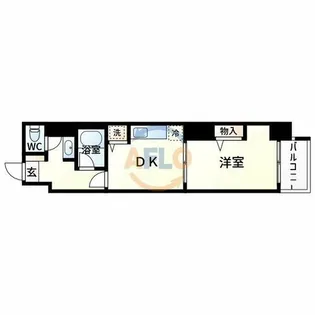 ドムス・ドイ【9階】の間取り