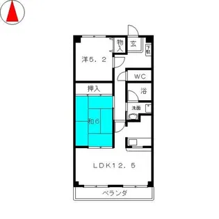 2LDKの間取り画像
