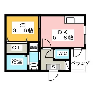 ハーモニーテラス押木田町【1階】の間取り