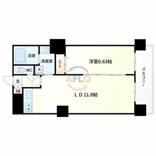 ノルデンタワー新大阪プレミアム【5階】の間取り