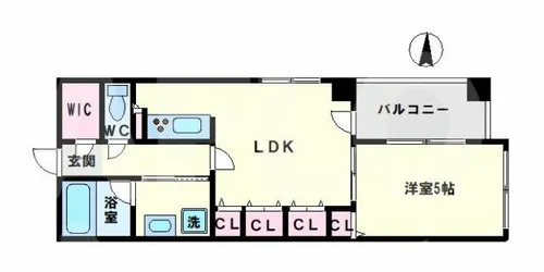 ノステルコート夕陽丘【10階】の間取り