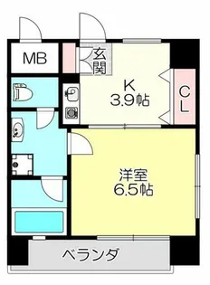 ミフネセントラルベア荒本【6階】の間取り