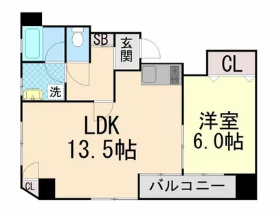 御影グレイスハイツ【6階】の間取り