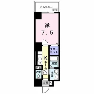 1Kの間取り画像