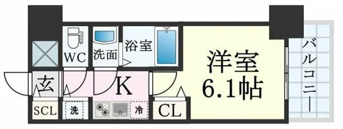 プレサンス新神戸駅前【8階】の間取り