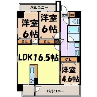 グランヒルズ猫洞【4階】の間取り