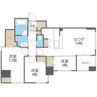 ラ・クラッセ札幌ステーションリミテッド【8階】の間取り