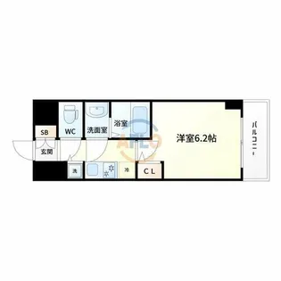 メインステージ大阪 North Mark【7階】の間取り