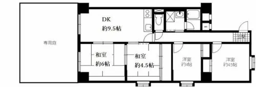 高槻センチュリーマンション【1階】の間取り