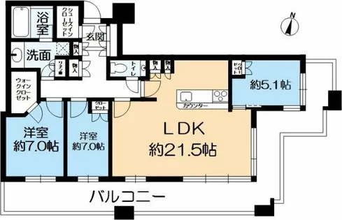御影タワーレジデンス【42階】の間取り