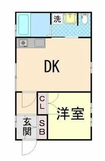 1DKの間取り画像