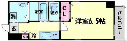 カサベージュ天神橋【3階】の間取り