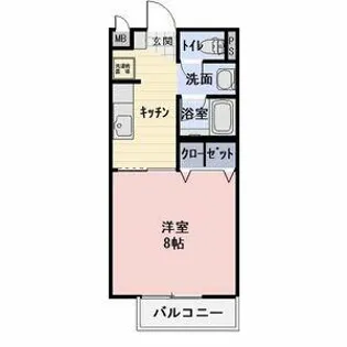 コーポサンライズ【203号室】の間取り