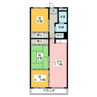 ハイネス牧【3階】の間取り