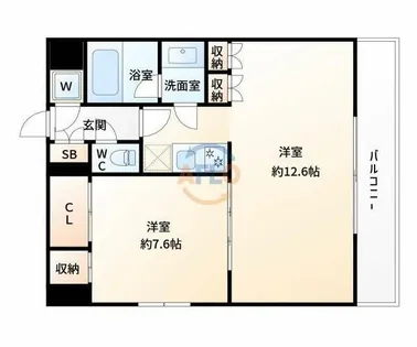 レジディア江坂【11階】の間取り