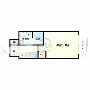 セレニテ江坂ルフレ【6階】の間取り