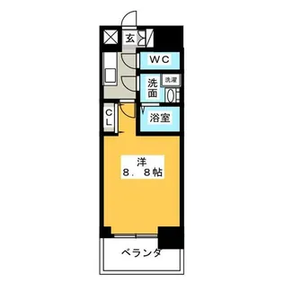 プレサンス錦通THE葵【11階】の間取り