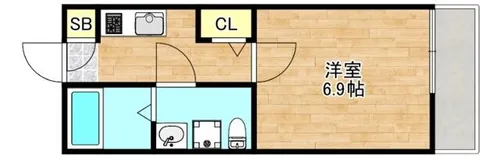 シャトーレ南巽【1階】の間取り