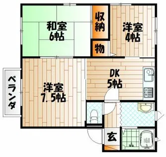 新町ヒルズ B棟【202号室】の間取り