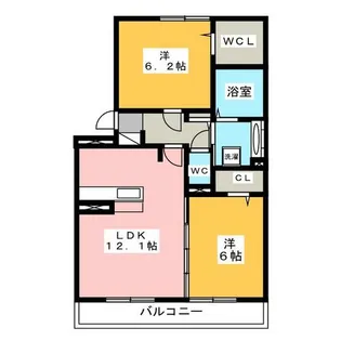 ブラン・ノワール【2階】の間取り