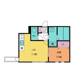 Cherim道徳【1階】の間取り