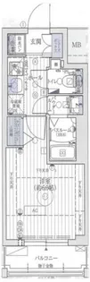 エステムコート心斎橋central【2階】の間取り