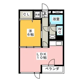 アーバングレーファースト【6階】の間取り