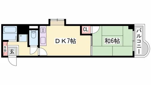 ホワイトシャトー小林【2F号室】の間取り
