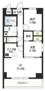 2LDKの間取り画像