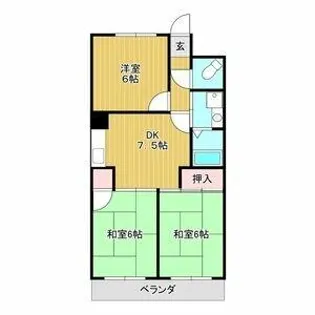 リアライズ若鶴【111号室】の間取り