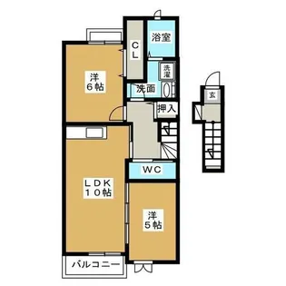 プリティー【2階】の間取り