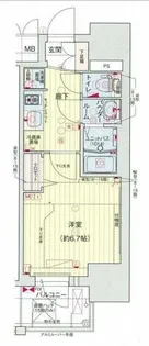 プレサンス新町ウィズジョイ【8階】の間取り