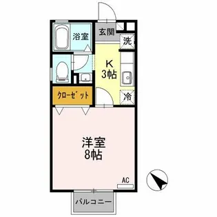 プリマベーラ春【D号室】の間取り