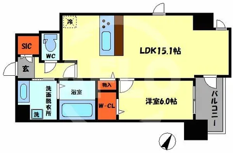 Lazo福島【2階】の間取り