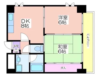 シエーヌパレ【502号室】の間取り