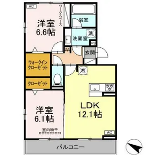 シャンテ フルール【303号室】の間取り