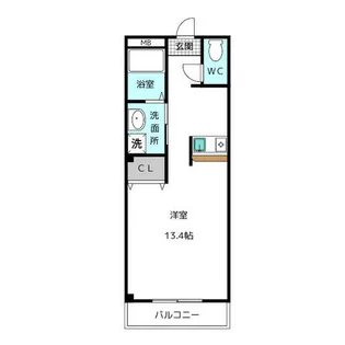 秀島ビル Crastina 108【3階】の間取り
